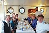 Unsere nautische Crew beim Captains-Dinner