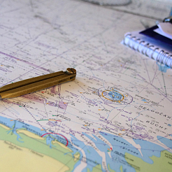 Ausschnitt einer Seekarte von der Nordsee