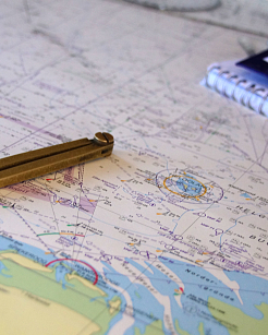 Ausschnitt einer Seekarte von der Nordsee