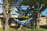 In Hängematten zwischen zwei Bäumen