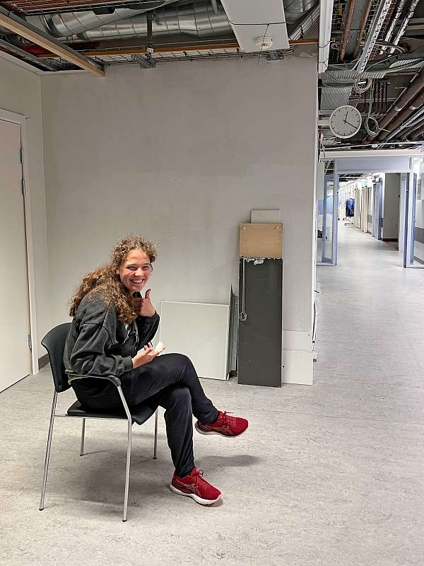 Elisa wartet im Krankenhaus von Svendborg