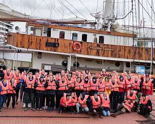 Abandon-Ship-Drill am 6. Oktober 2023 in Bremerhaven