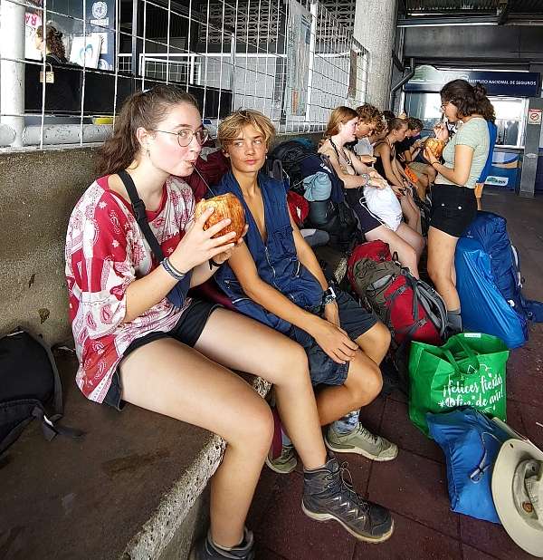 Warten an der Grenze zu Costa Rica