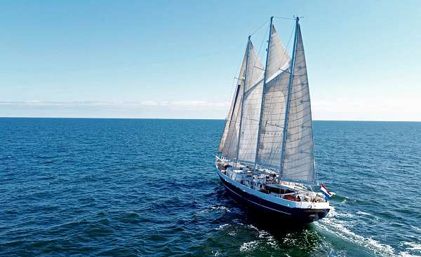 Die Eendracht auf dem Probetörn der 33. HSHS im April 2025