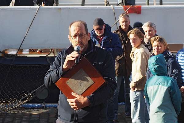 Kapitän Marco mit dem HSHS-Sextanten