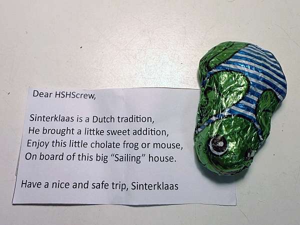 Schokofrosch zu Sinterklaas