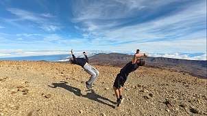 Ole und Matthias Backflip auf dem Teide