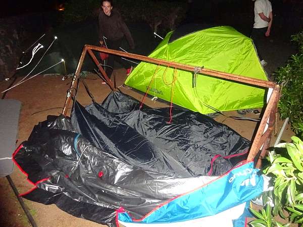 Das Zelt von Carita, Luna und Inka