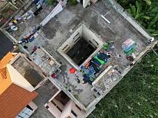 Schlafen auf einem Rooftop während der Expi