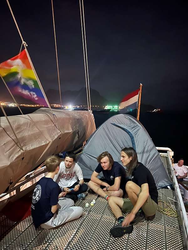 Zelten an Bord der Eendracht
