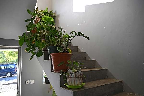 Ein Treppenhaus in Porto Novo