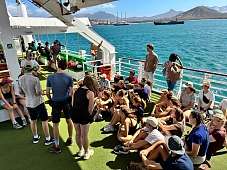 Student Meeting auf der Fähre nach Santo Antão