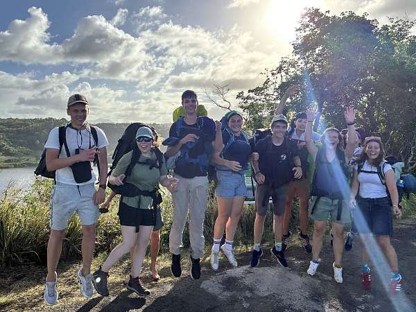 Sprung vorm Lake Antoine