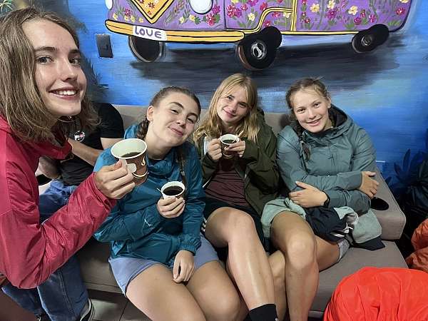 Unser Käffchen beim Bus Terminal