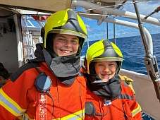 4.5.2026: Bosun Julia und Officer Philine während des Firedrills