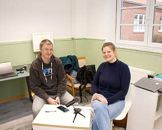 Podcaster Daniel Wunderer mit Sylvie Heiser 