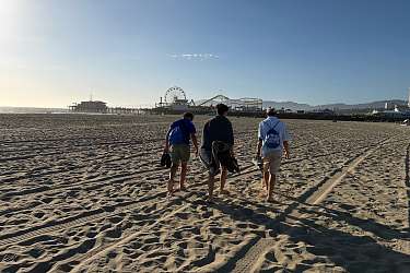 Das Lietzer Team am Strand von Santa Monica