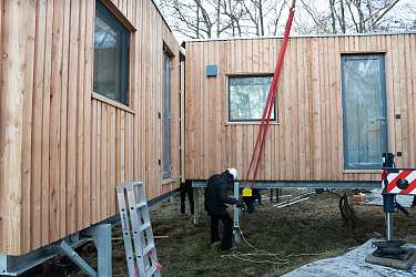 Neue Tiny Haeuser fuer das Lietz Internat