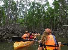 Pazifikgruppe unterwegs in Kanus